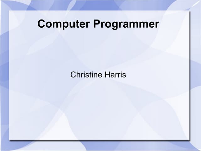 Computer programmer job information