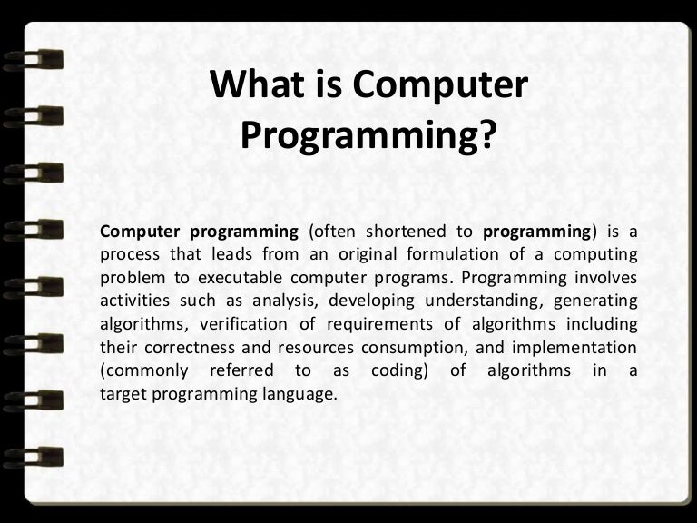 Computer programming