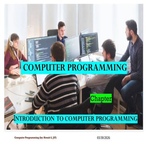 Comprehensive Introduction to Computer Programming and Fundamentals | PPTX
