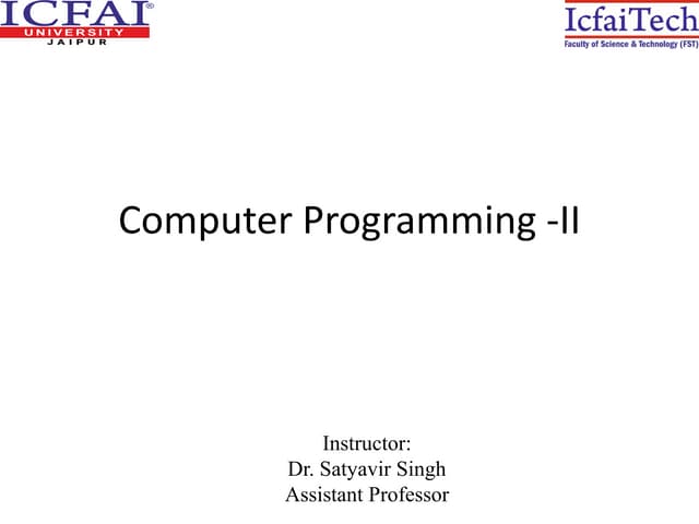Computer Programming -II (Lec. 10).pptx