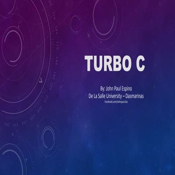 Computer programming - turbo c environment | PPTX