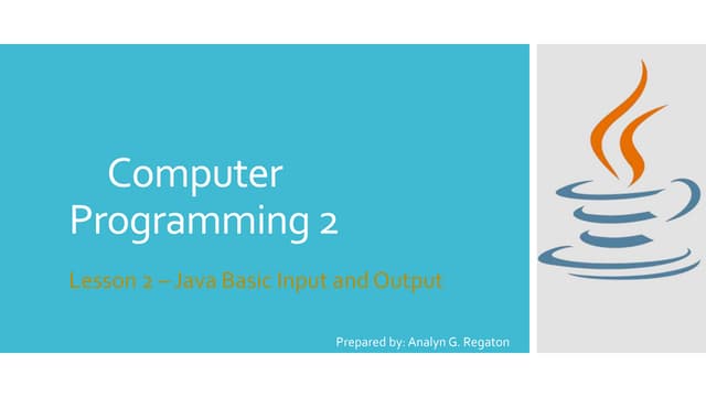 Computer programming 2  chapter 1-lesson 2