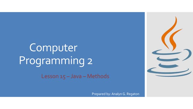 Computer programming 2  Lesson 15