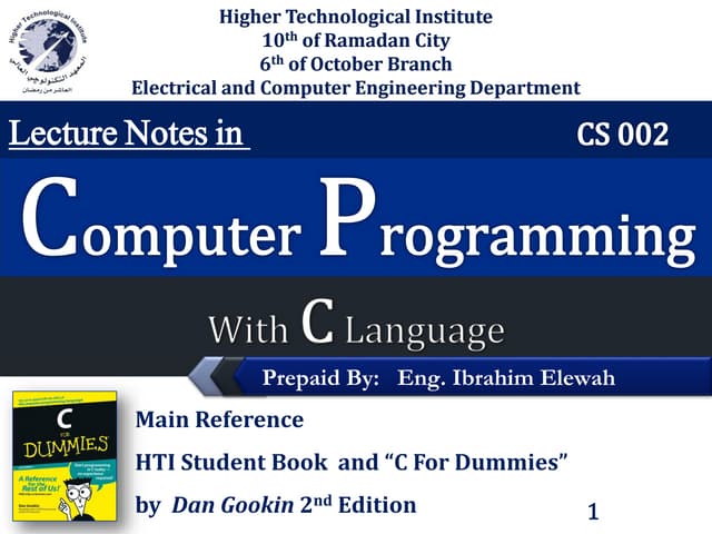 notes on Programming fundamentals
