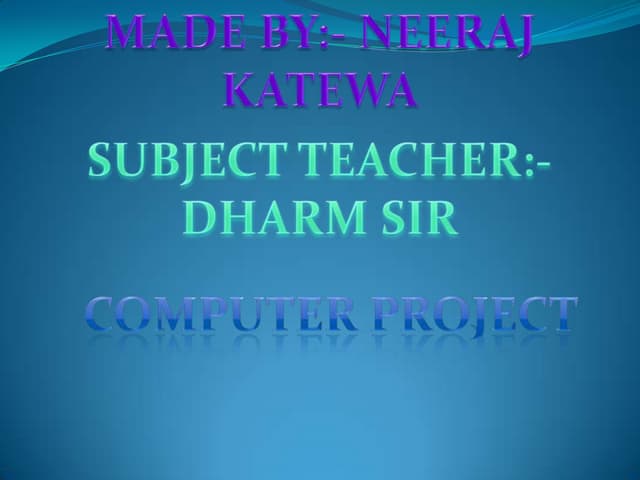 Computer project