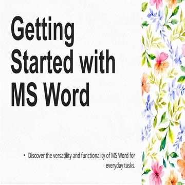 getting started with ms word..computer 4 wk1