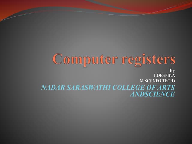 Computer registers