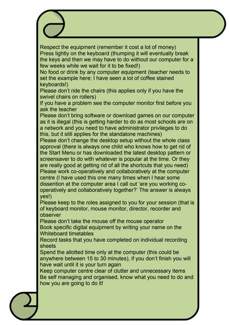Computer rules