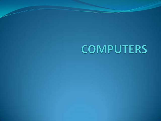 Computers | PPT