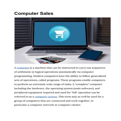Computer sales