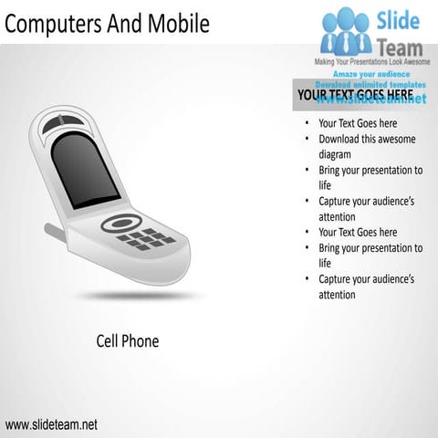 Computers and  mobile powerpoint presentation templates.