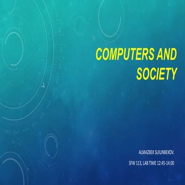 Computers and society
