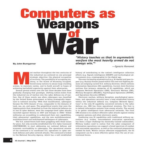 Computers as weapons of war