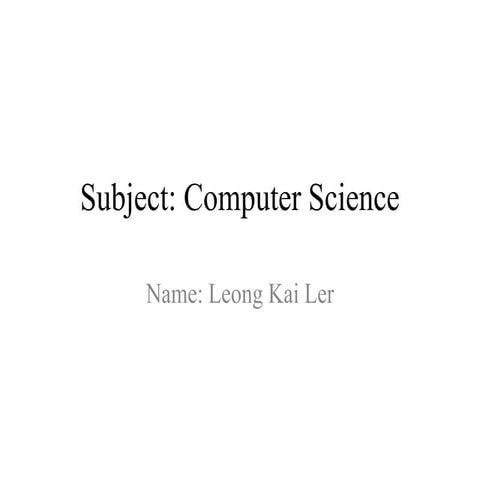 Computer science