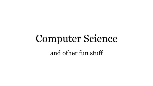 Computer science class 5