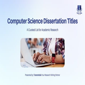 Computer Science Dissertation Titles Research Topics | PDF