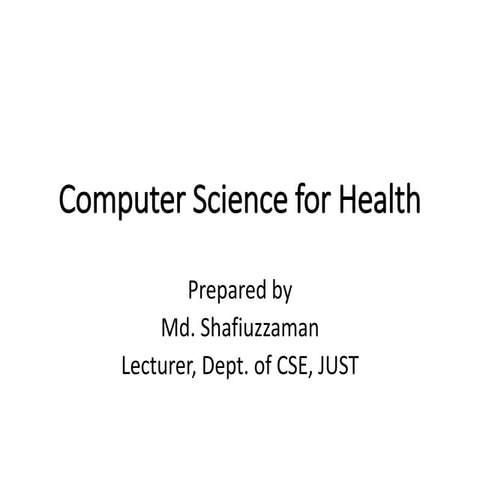 Computer science for health