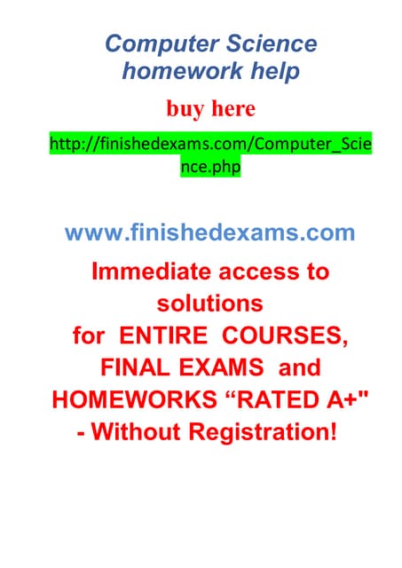 Computer science homework help | PDF