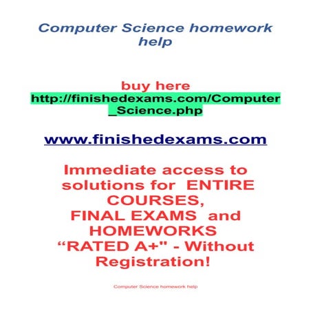 Computer science homework help