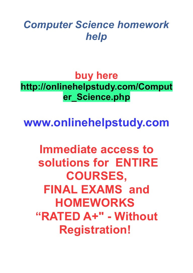 Computer science homework help
