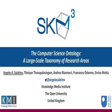 The Computer Science Ontology:  A Large-Scale Taxonomy of Research Areas