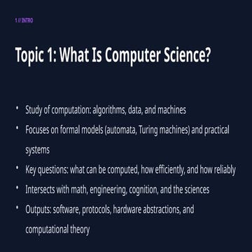 Comprehensive Overview of Computer Science: Theory, Applications, and ...