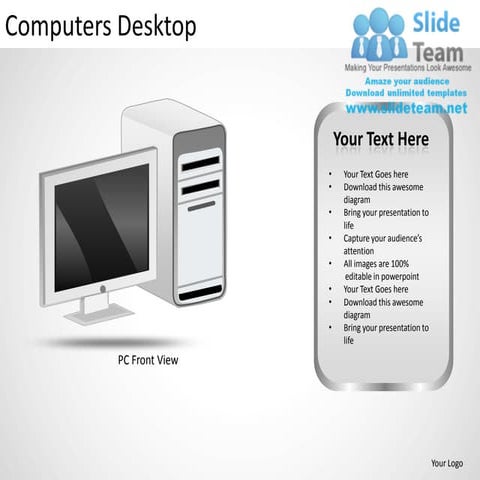 Computers desktop powerpoint presentation slides ppt templates | PPT