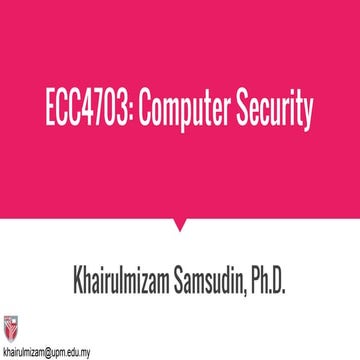 Computer security 101