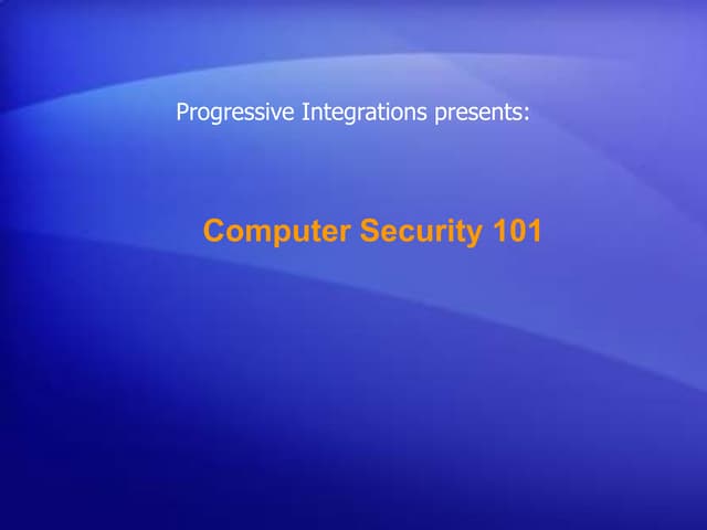 Computer Security 101
