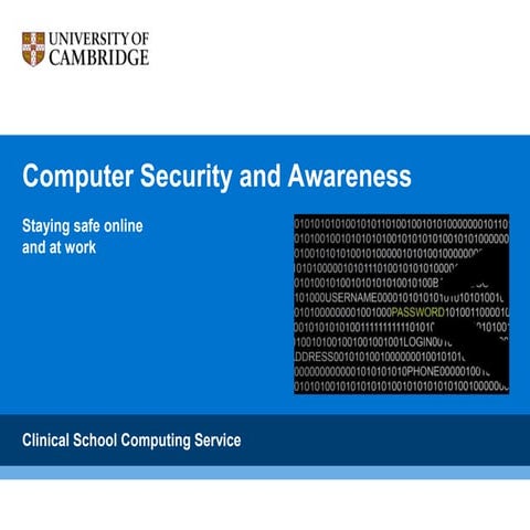 Computer security and awareness