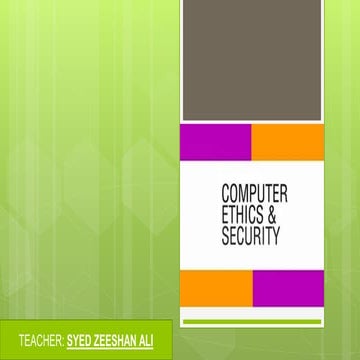 Computer security and ethics