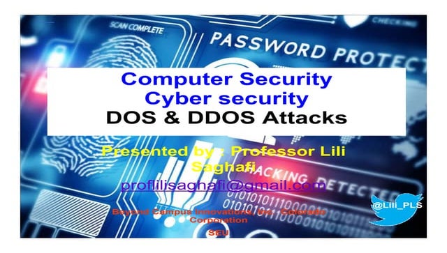 Computer Security Cyber Security DOS_DDOS Attacks By: Professor Lili Saghafi