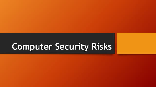 Computer security risks