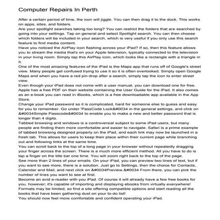 Computer Repairs In Perth