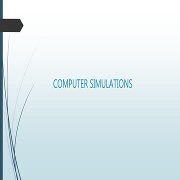 Computer simulations | PPT
