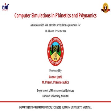 Computer simulations in pharmacokinetics and pharmacodynamics | PDF