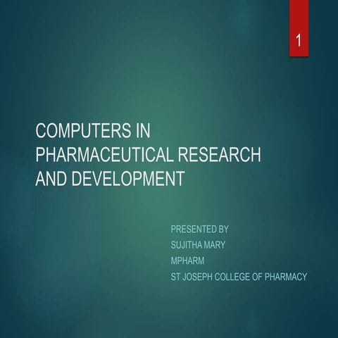 Computers in pharmaceutical research and development