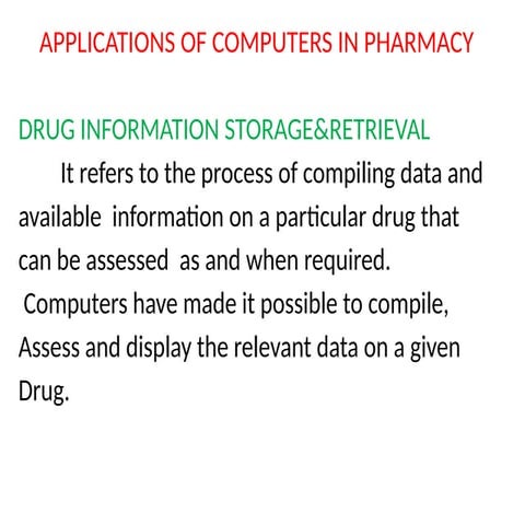 APPLICATOIN OF COMPUTERS IN PHARMACY.pptx