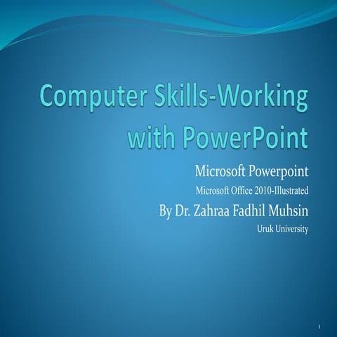 Computer skills powerpoint intro | PPT