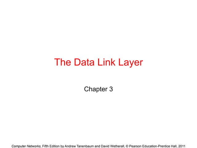 Computers network Chapter 3 The data link layer.ppt