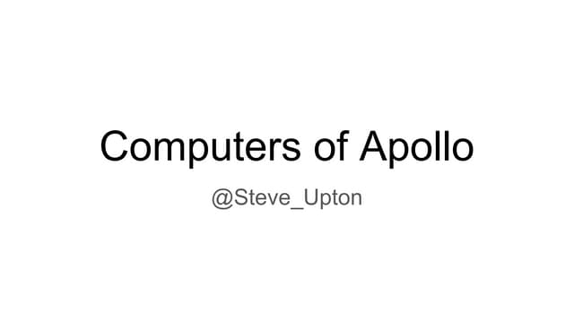 Computers of Apollo