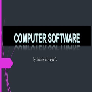 Computer software | PPT