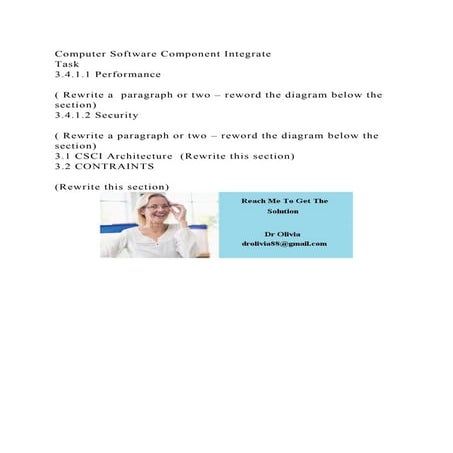 Computer Software Component IntegrateTask3.4.1.1 Performance .docx