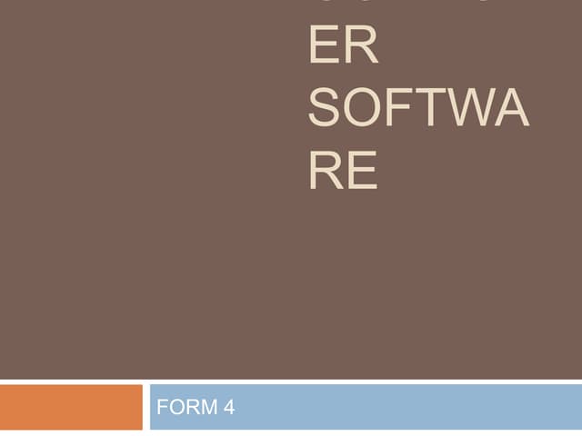 Computer software form 4