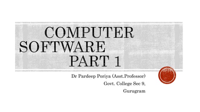 Computer software part 1