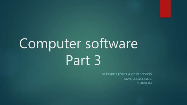 Computer software part 3