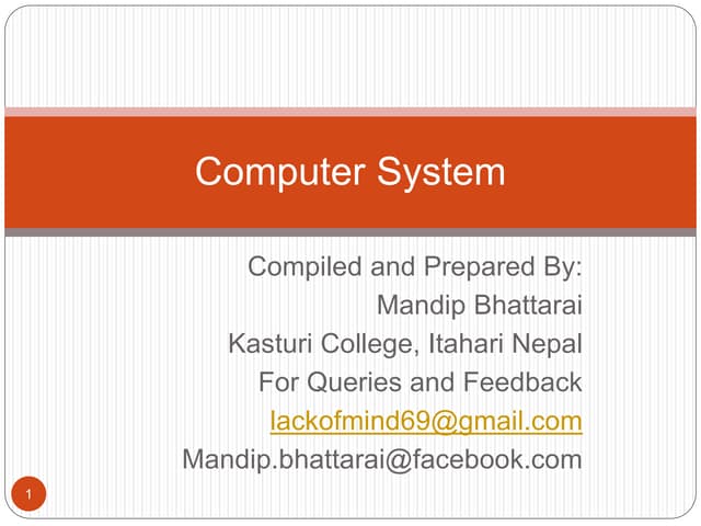 Block diagram of a computer