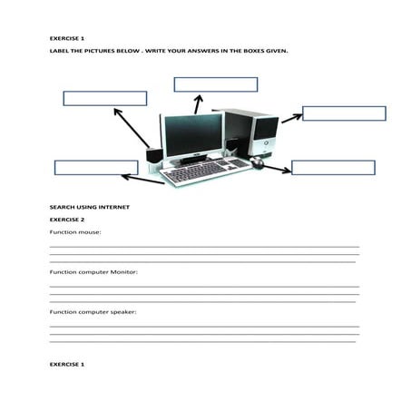 Computer system exercise | DOCX | Computer Peripherals | Computing