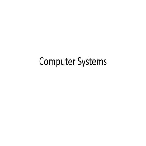 Computer systems | PPT