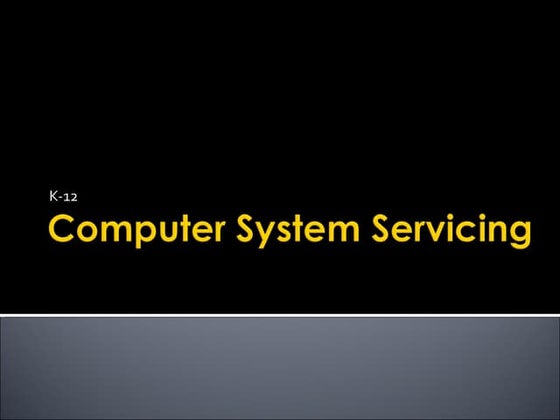 CSS L01 - Introduction to Computer System Servicing (NCII) | PPT